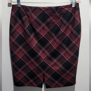 White House Black Market Plaid Tartan Skirt Size 6